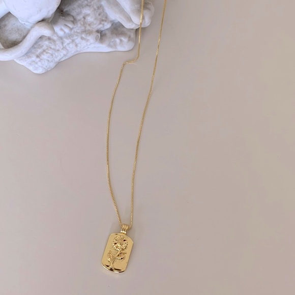 Sunflower Necklace | 14k Gold Filled - Picture 4 of 6